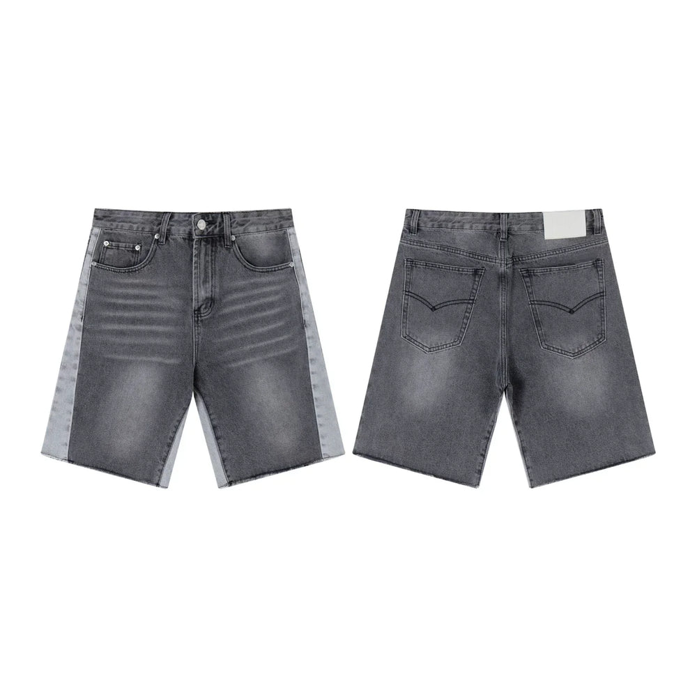 GALLERY DEPT GREY PANELED DENIM JORT SHORTS