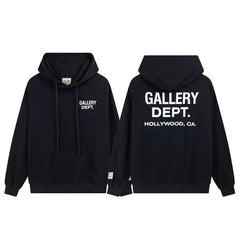 GALLERY DEPT HOLLYWOOD CA LOGO HOODIE BLACK