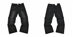 Gallery Dept Black Thin Paint‑Stroke Jeans