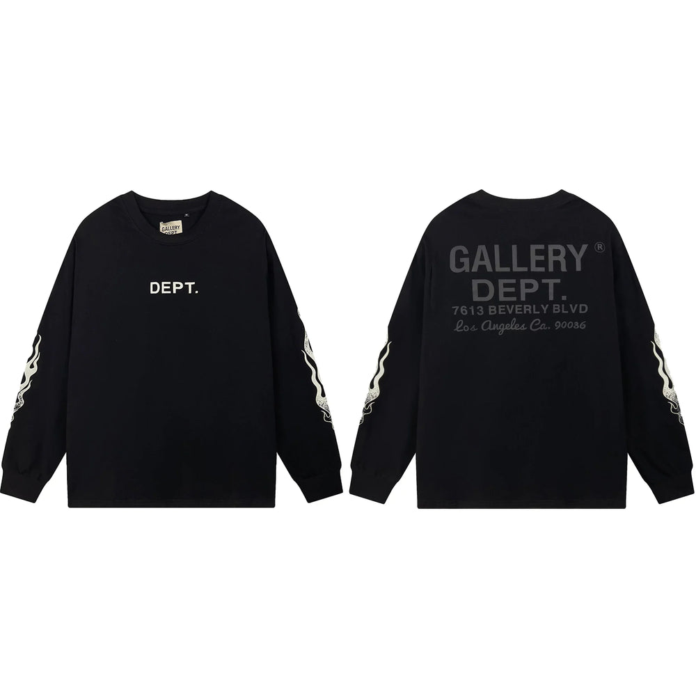 GALLERY DEPT FLAME SLEEVE LONG SLEEVE TEE