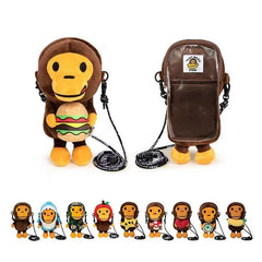 A Bathing Ape Baby Milo Heart Plush Doll Crossbody Bag