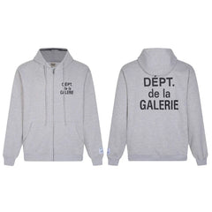 GALLERY DEPT DEPT DE LA GALERIE ZIP‑UP HOODIE BLACK