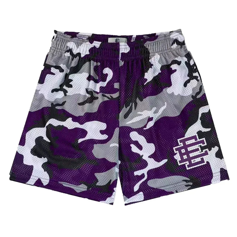 Eric Emanuel Camo Print Mesh Shorts