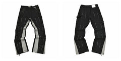 Gallery Dept Side‑Stripe Spliced Black Jeans