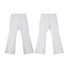 Gallery Dept White Beige‑Splice Flare Jeans