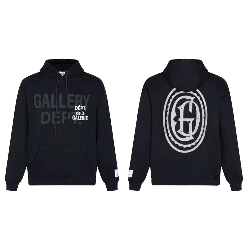 GALLERY DEPT GD MONOGRAM HOODIE BLACK