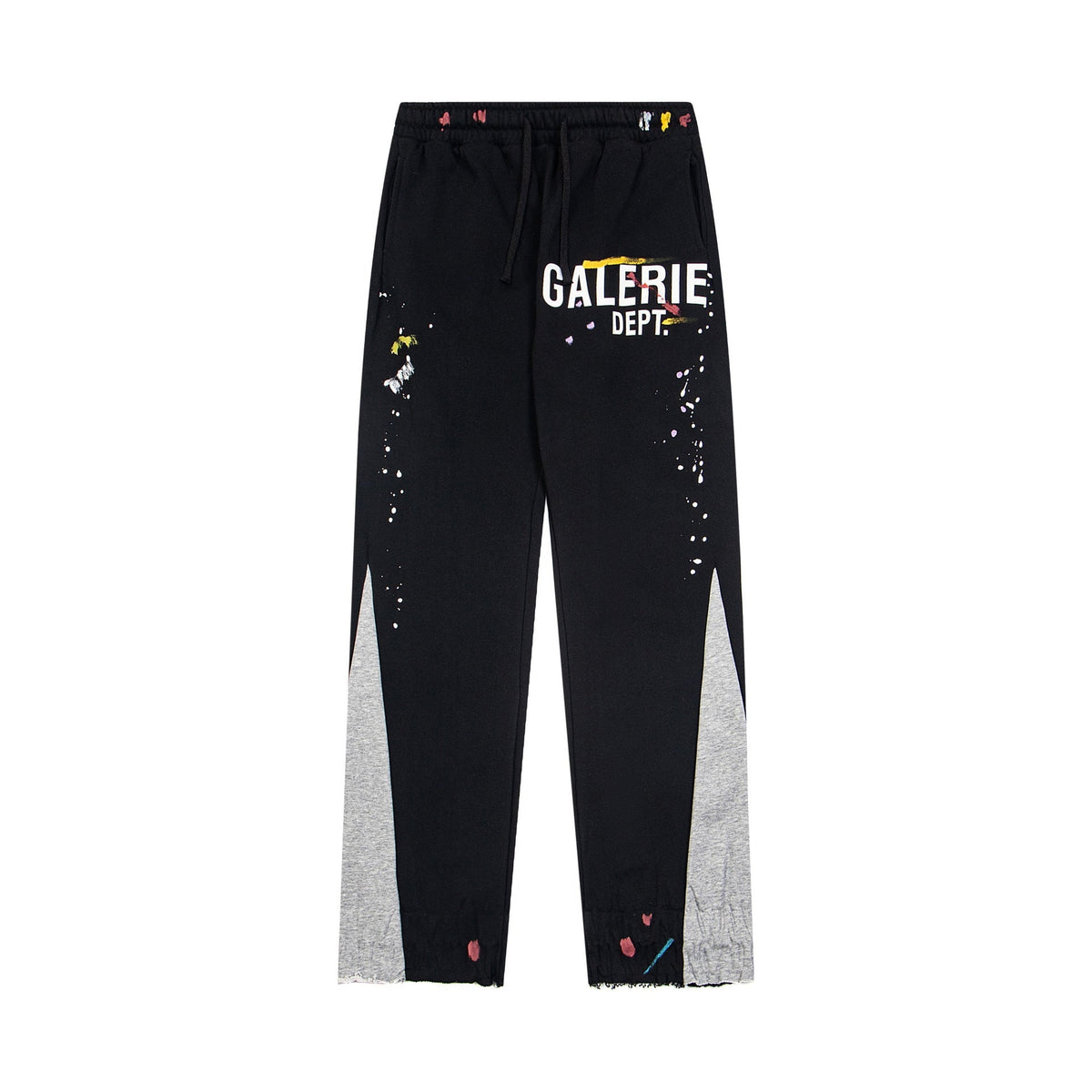 Gallery Dept Black Contrast Side Panel Logo Print Flare Sweatpants