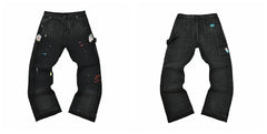 Gallery Dept Black Multi‑Mark Carpenter Jeans