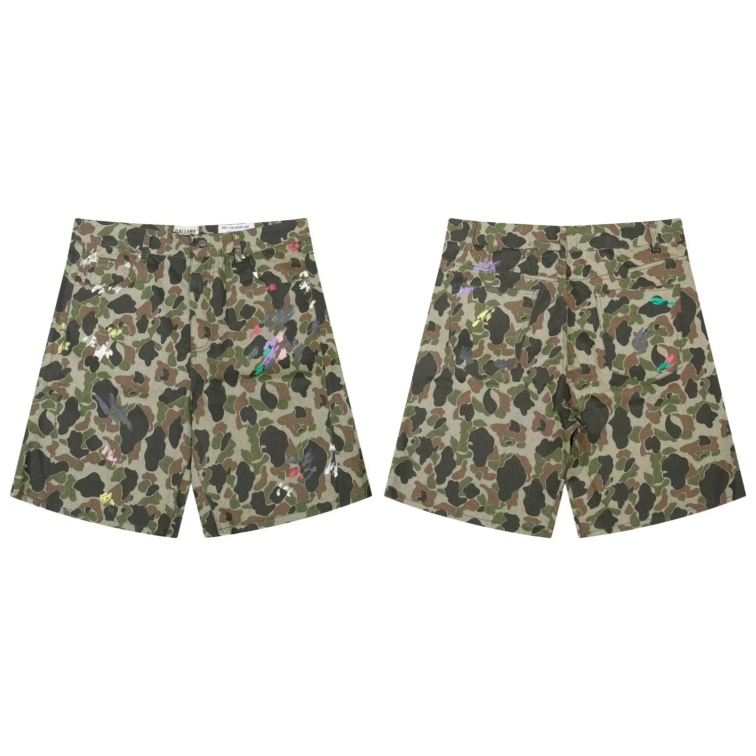 GALLERY DEPT CAMO PAINT SPLATTER CARGO SHORTS