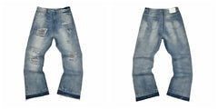 Gallery Dept Partial Ripped Light‑Wash Jeans