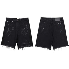 GALLERY DEPT DISTRESSED PAINT SPLATTER DENIM SHORTS
