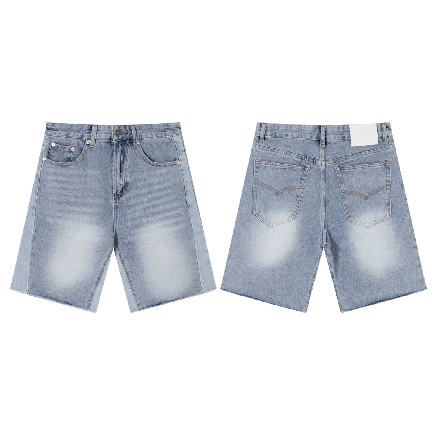 GALLERY DEPT SIDE PANEL LIGHT WASH DENIM JORT SHORTS