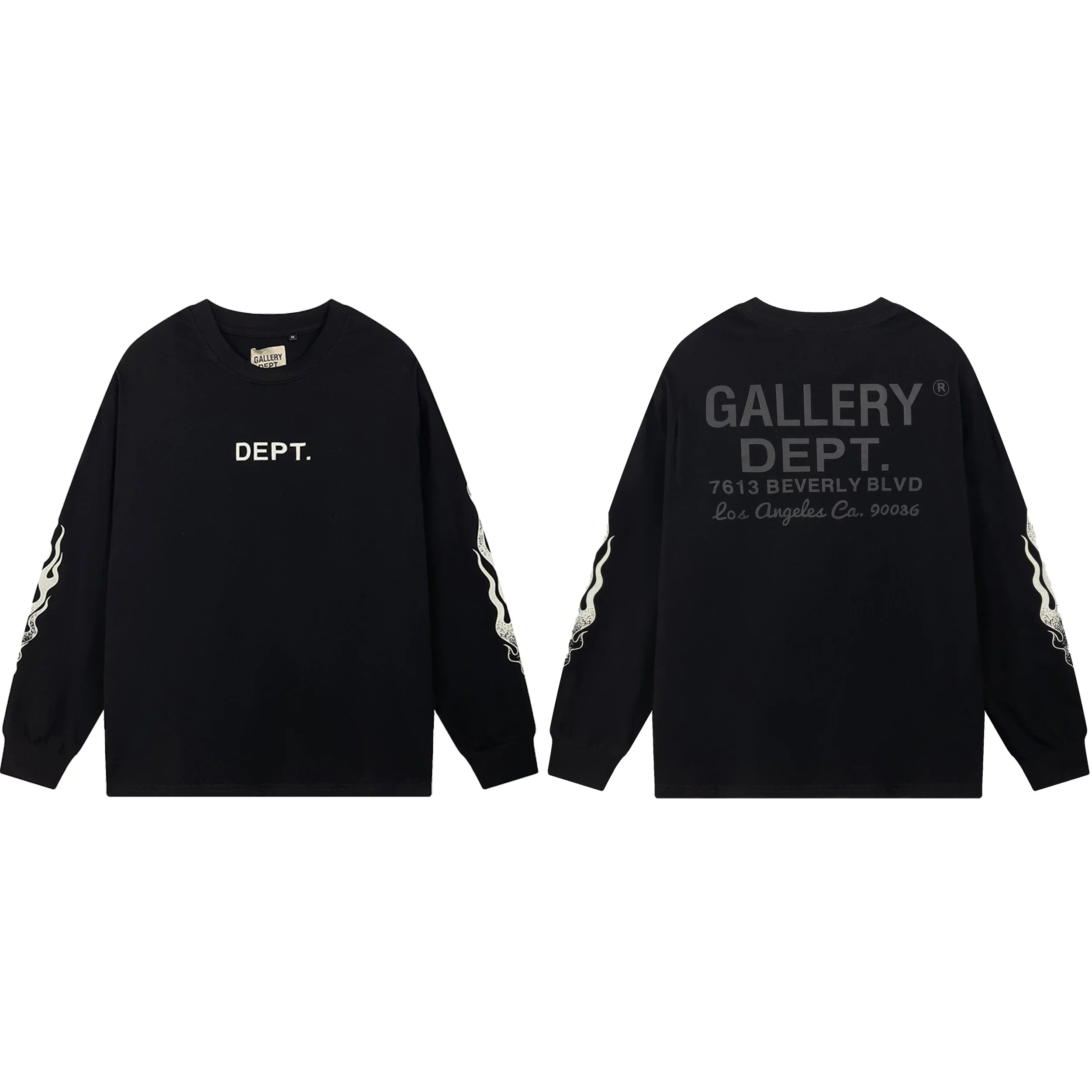 GALLERY DEPT FLAME SLEEVE LONG SLEEVE TEE