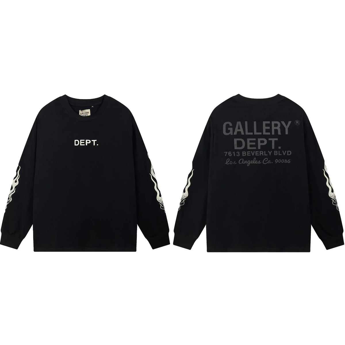 GALLERY DEPT FLAME SLEEVE LONG SLEEVE TEE